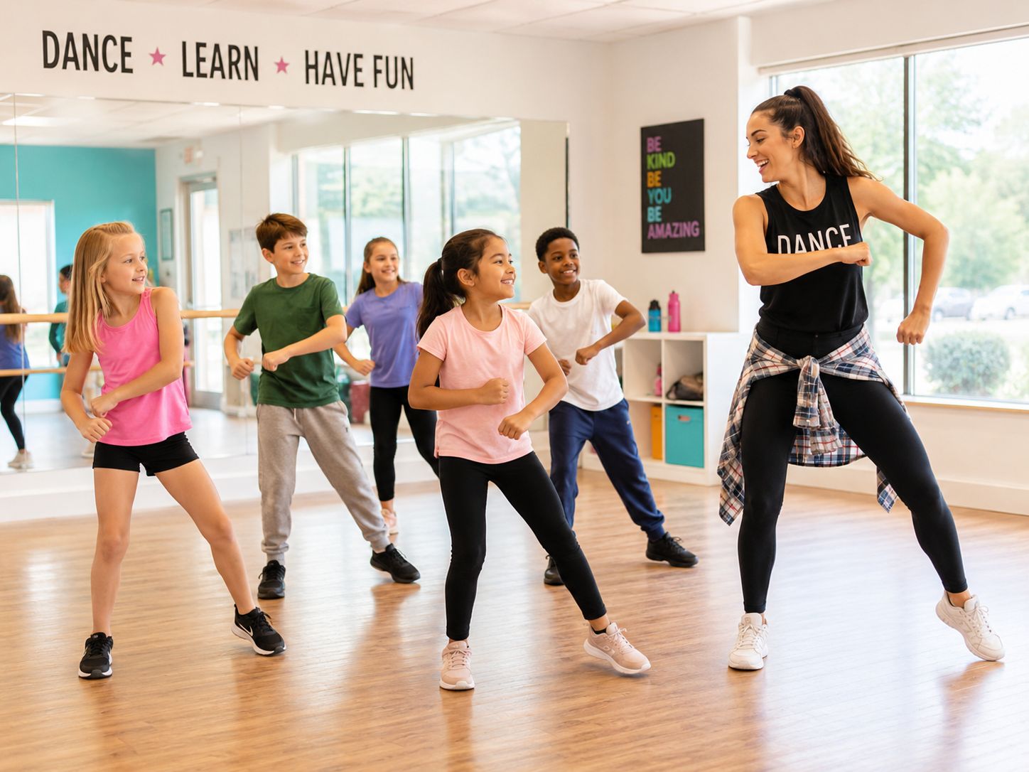 Children enjoying a dance party celebration