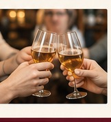 Friends raising glasses